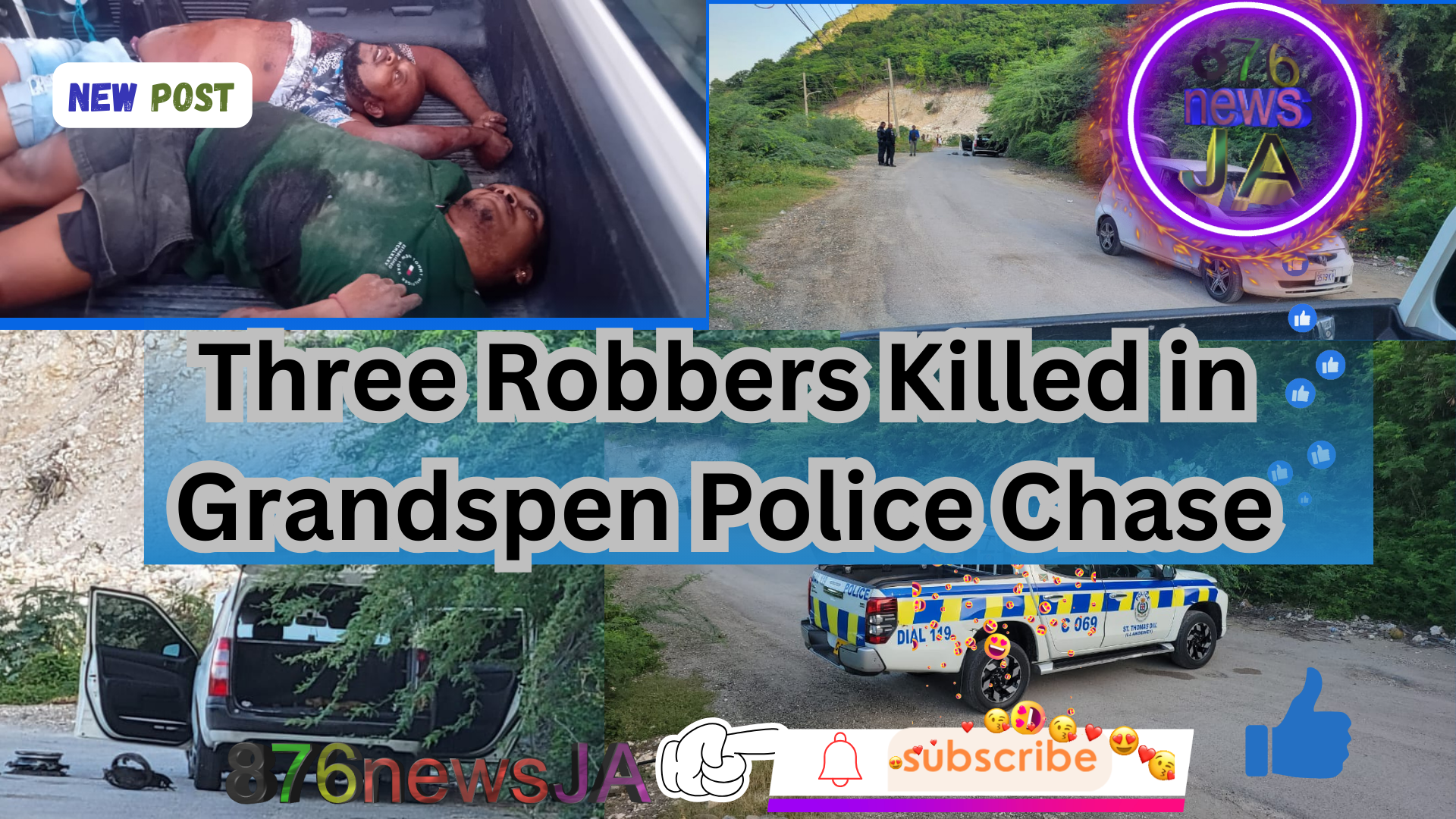 Three Robbers Killed in Grandspen Police Chase